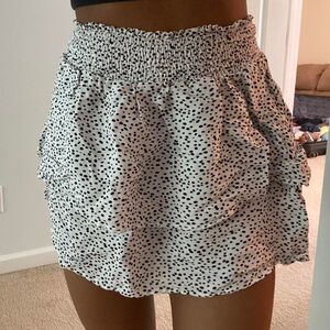 Forever 21 Black and White Mini Skirt